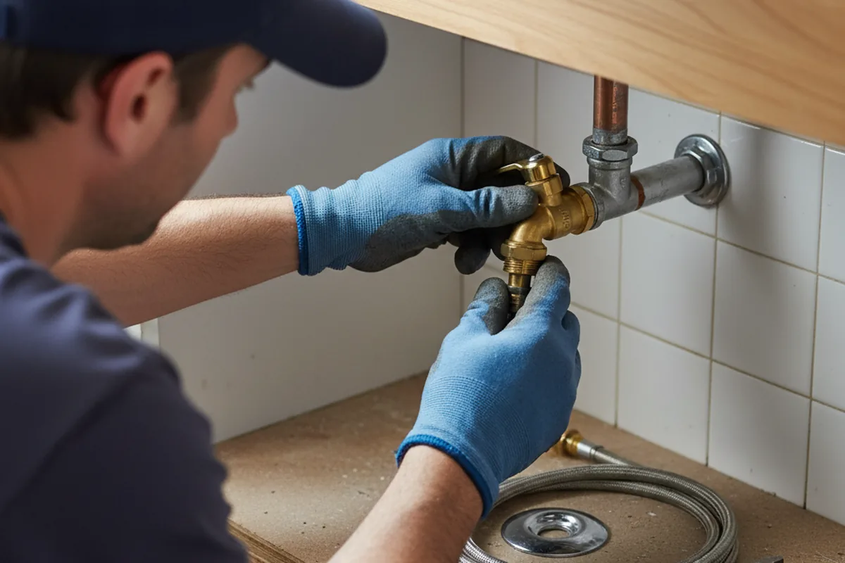 Shutoff valve and fitting work during Faucet and Fixture Repair in Islamorada